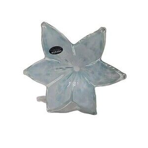 Murano Vetro Eseguito Art Glass Flower Italy 6.5" Tall x 8" Wide x 4" Long